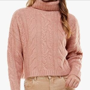 Cable Knit Turtleneck Sweater